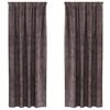 vidaXL Sammetsgardiner 2 st Brun 225 x 140 cm Sammet
