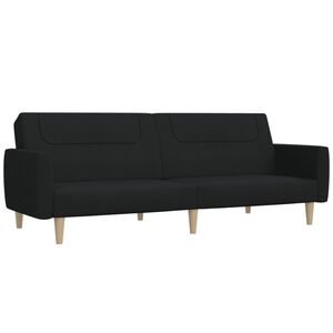 vidaXL B&auml;ddsoffa 2-sits svart tyg