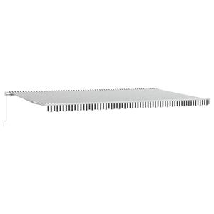 vidaXL Markis manuellt inf&auml;llbar antracit&vit 600x300 cm