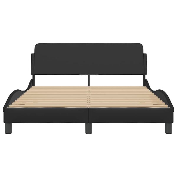 vidaXL Bed Frame "Dover" Black 120x200 cm Faux Leather