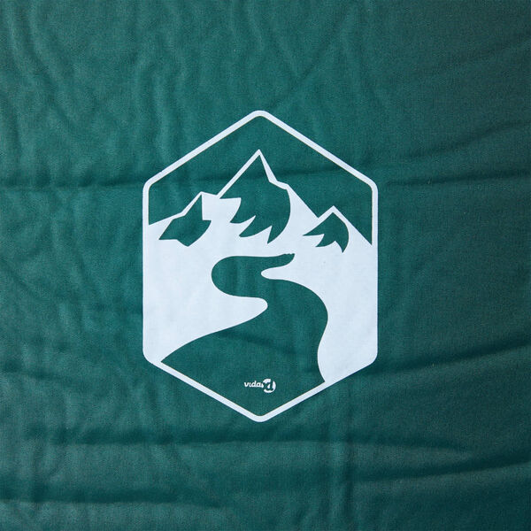 vidaXL Sj&auml;lvuppbl&aring;sande campingmadrass med kudde 1 person gr&ouml;n