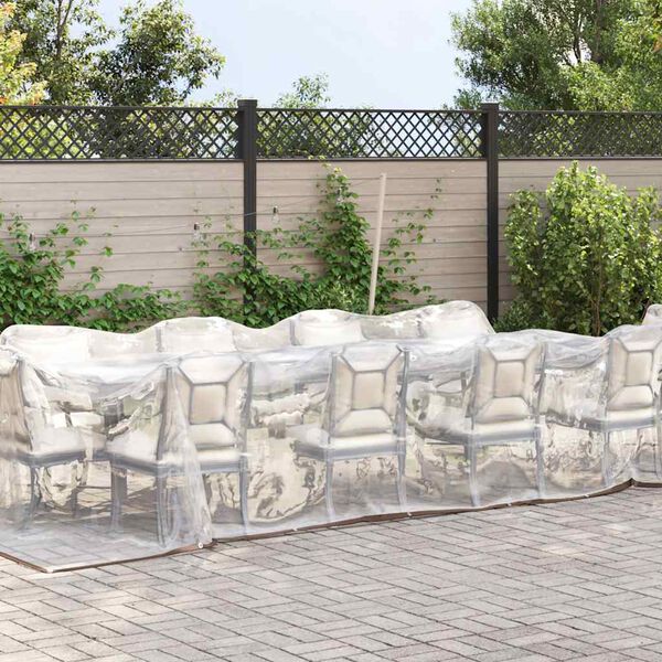 vidaXL Klar presenning med &ouml;ljetter 3x6 m polyeten