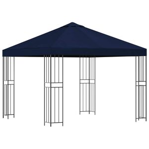 vidaXL Paviljong 3 x 3 m Bl&aring; Polyester och St&aring;l 190 gsm