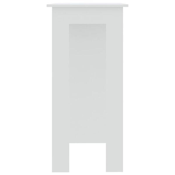 vidaXL Barbord med hylla vit 102x50x103,5 cm konstruerat trä