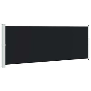 vidaXL Inf&auml;llbar sidomarkis 180x514 cm svart