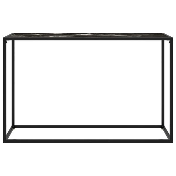 vidaXL Konsolbord svart 120x35x75 cm h&auml;rdat glas