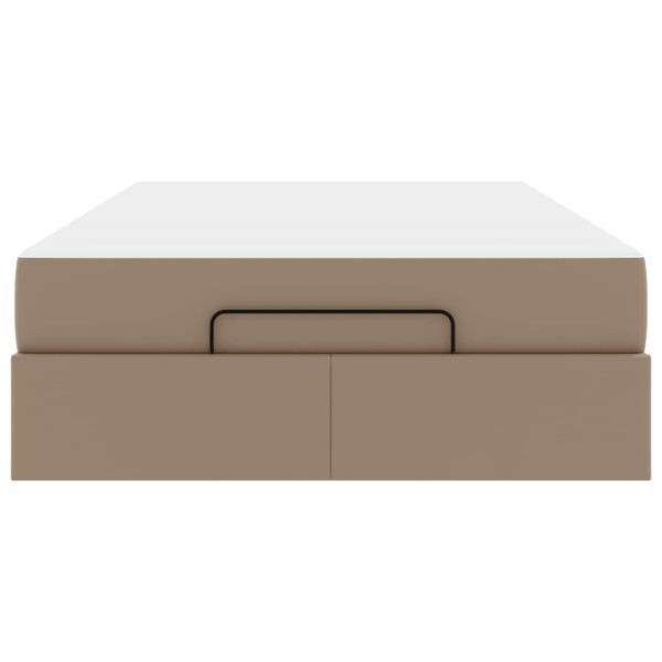 vidaXL S&auml;ngram med madrass med madrass 2 pcs Tan PVC