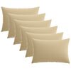 vidaXL Kudd&ouml;verdrag 6 st HEERLEN Beige 50 x 80 cm Polyester