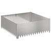 vidaXL Kant f&ouml;r gr&auml;smatta 100 x 100 x 35 cm St&aring;l Silver