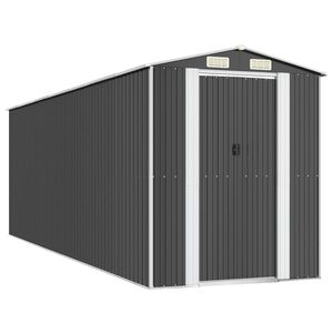 vidaXL Tr&auml;dg&aring;rdsskjul antracit 192x606x223 cm galvaniserat st&aring;l
