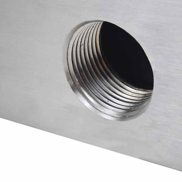 Rektangul&auml;rt Vattenfall Poolfont&auml;n i rostfritt st&aring;l 60 cm