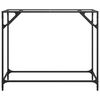 vidaXL Konsolbord med transparent glasskiva 98x35x81 cm stål