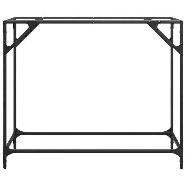 vidaXL Konsolbord med transparent glasskiva 98x35x81 cm stål