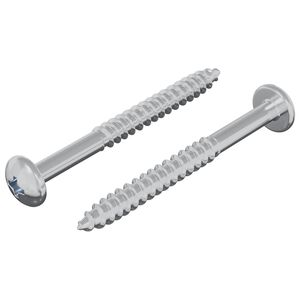 vidaXL Tr&auml;skruv 2 pcs Silver 9,8 x 53 mm St&aring;l