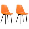 vidaXL Matstolar 2 st orange PP