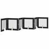 vidaXL F&auml;llbar hundgrind med stativ 6 pcs Svart ek 482 cm