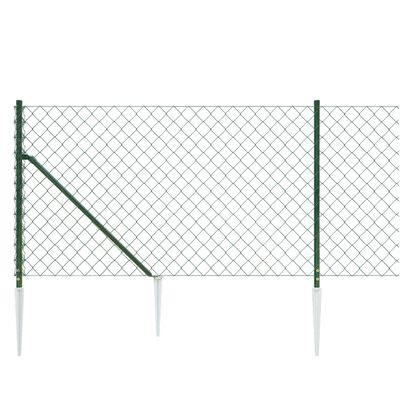 vidaXL Gunnebostängsel med markspett grön 0,8x10 m