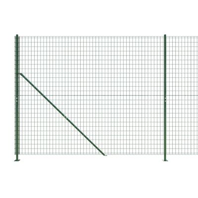 vidaXL Stängsel med stolpsko grön 1,8x10 m