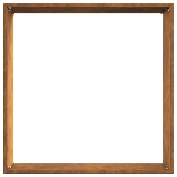 vidaXL Kant f&ouml;r gr&auml;smatta Rostig 40 x 40 x 13 cm V&auml;derbest&auml;ndig st&aring;l