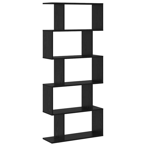 vidaXL Boksk&aring;p Svart Ek 70 x 24 x 161 cm Konstruerat tr&auml;