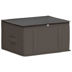 vidaXL F&ouml;rvaringsl&aring;da med transparent toppf&ouml;nster Gr&aring; 43 x 34 x 23 cm