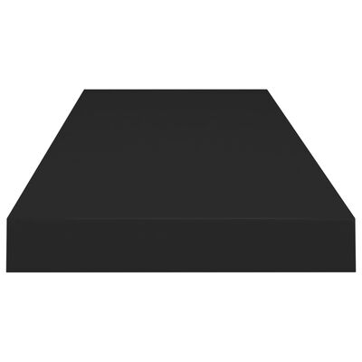 vidaXL Svävande vägghyllor 2 st svart 80x23,5x3,8 cm MDF