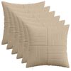 vidaXL Kudd&ouml;verdrag 6 st ALMELO Taupe 40 x 40 cm manchester