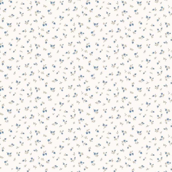 Noordwand Tapet Blooming Garden 6 Little Roses vit och blå