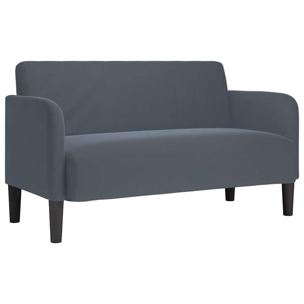 vidaXL Loveseat soffa mörkgrå 109 cm sammet