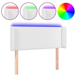 vidaXL S&auml;nggavel LED vit 103x16x78/88 cm konstl&auml;der