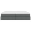 vidaXL F&ouml;rvaringss&auml;ng med madrass M&ouml;rkgr&aring; 200 x 200 cm Polyester