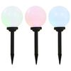 vidaXL Sollampa LED set 3 st sf&auml;riska 20 cm RGB