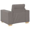 vidaXL Soffa 3 pcs Taupe Linnenblandad tyg