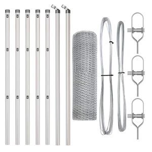 vidaXL St&auml;ngselstolpe Silver 10 x 0,4 m (13 mm n&auml;t) St&aring;l