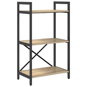 vidaXL Hyllsystem 3 niv&aring;er 56 x 34 x 96 cm Konstruerat tr&auml; Sonoma-ek