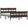 vidaXL S&auml;ngram utan madrass metall brun ek 150x200 cm
