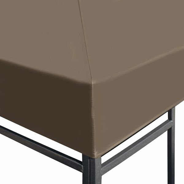 vidaXL Paviljongtak 310 g/m² 3x4 m taupe