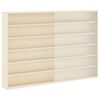 vidaXL V&auml;ggdisplay med hylla med d&ouml;rr Beige 80 x 8,5 x 54 cm Plywood
