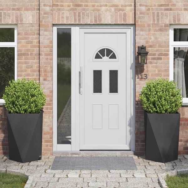 vidaXL Planteringsk&auml;rl 2 pcs Svart 50 x 50 x 75 cm St&aring;l