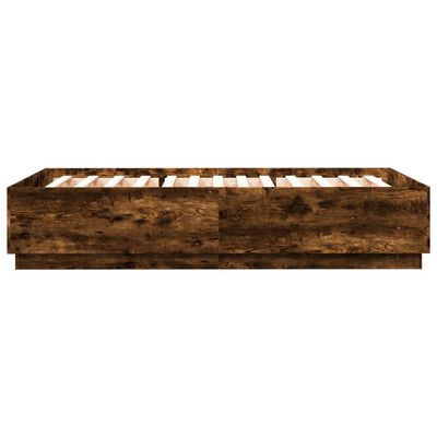 vidaXL Sängram rökfärgad ek 150x200 cm konstruerad trä