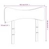 vidaXL Huvudgavel vit 90 cm massiv furu