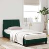 vidaXL Bed with Mattress "Hanko" Dark Green 90x200 cm Velvet