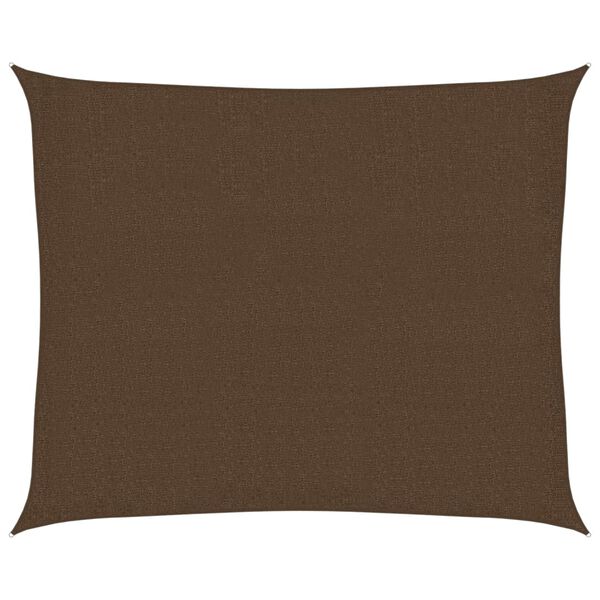vidaXL Solsegel 160 g/m&sup2; brun 2,5x3 m HDPE