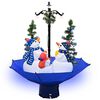 vidaXL Julgran med sn&ouml; och paraplybas bl&aring; 75 cm PVC