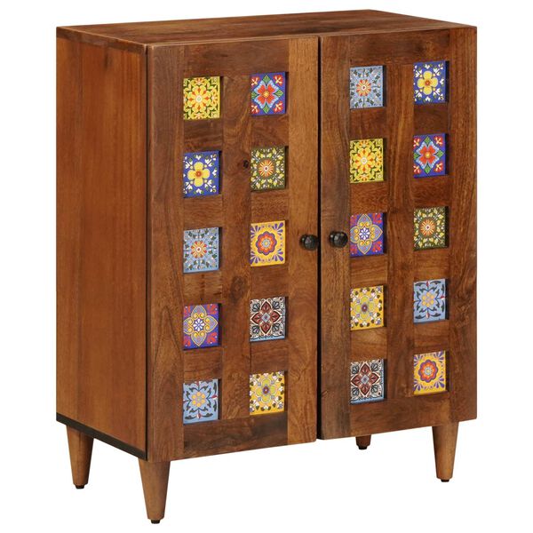 vidaXL Sideboard 3 pcs Valn&ouml;t Massivt mangotr&auml;