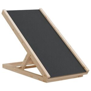vidaXL Hundramp gr&aring; 70x35 cm massiv gran