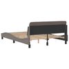 vidaXL Bed Frame "Dover" Taupe 140x190 cm Fabric