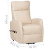 vidaXL Massagefåtölj med uppresningshjälp gräddvit tyg