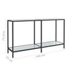 vidaXL Konsolbord vit 140x35x75,5 cm härdat glas