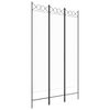 vidaXL Rumsavdelare 3 paneler vit 120x200 cm tyg